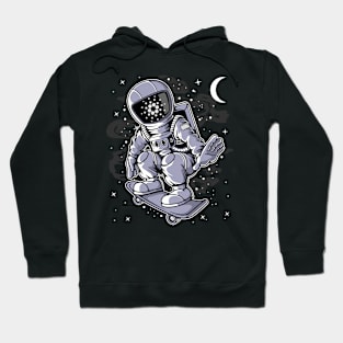 Astronaut Skate Cardano ADA Coin To The Moon Crypto Token Cryptocurrency Blockchain Wallet Birthday Gift For Men Women Kids Hoodie